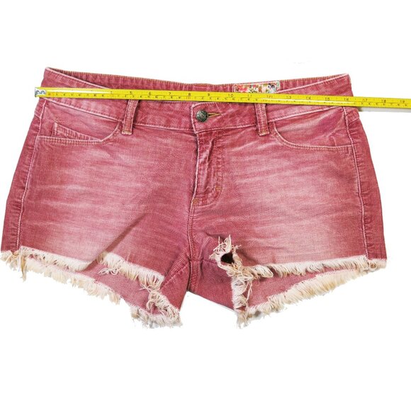Siwy Alia Corduroy Shorts , You'll Beige Mine, 28, Distressed Red - Picture 4 of 7